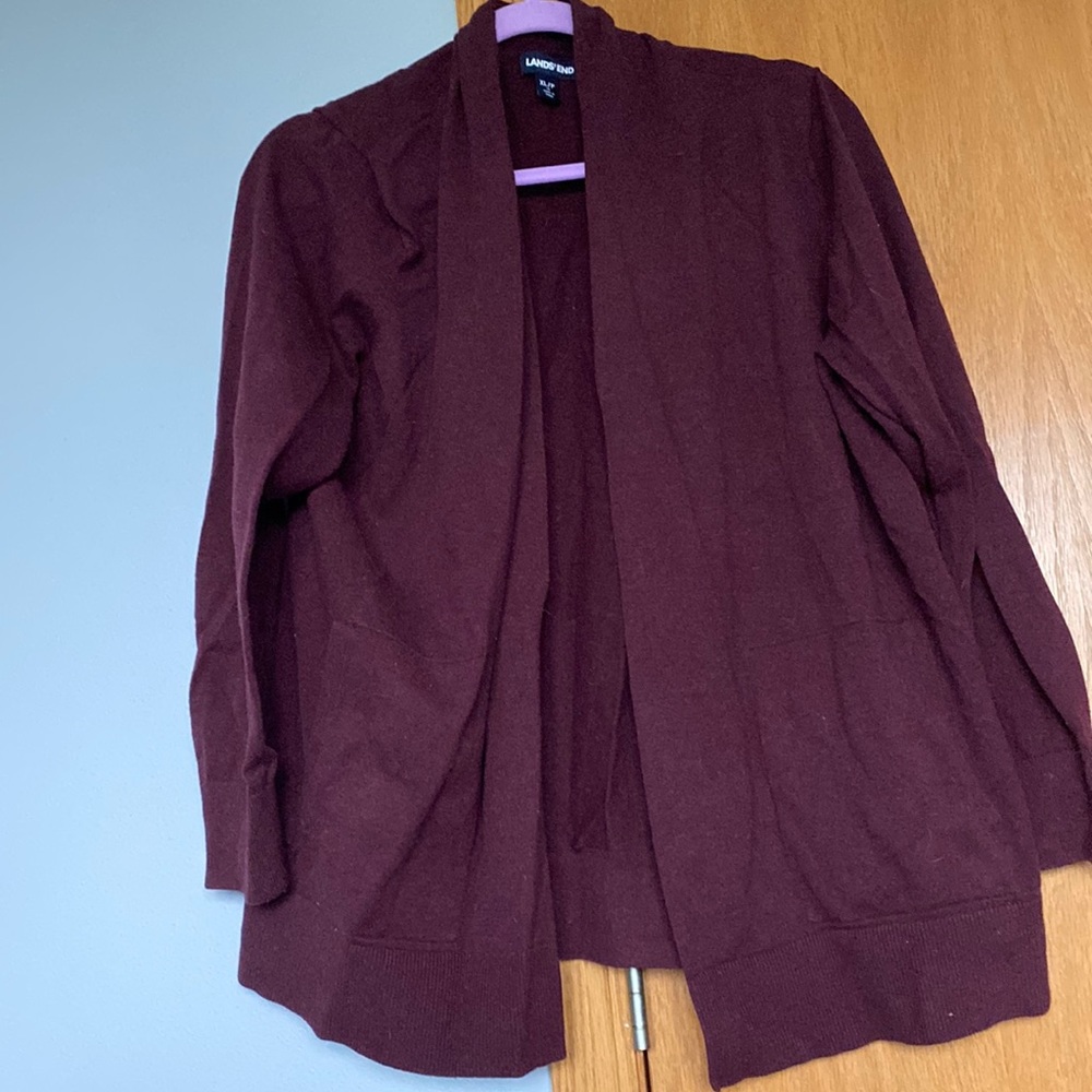 Lands’ End 100% cotton cardigan